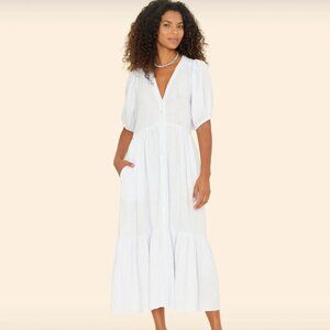XiRENA Gauze White Lennox Dress